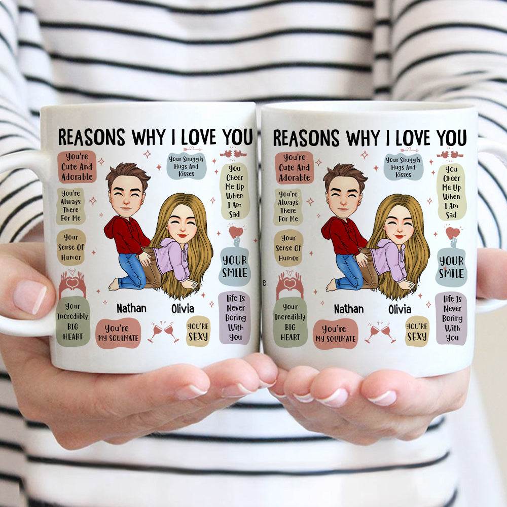 Reasons Why I Love You - Funny Couple Mug - Personalized Gift For Couples NA04 Tu20