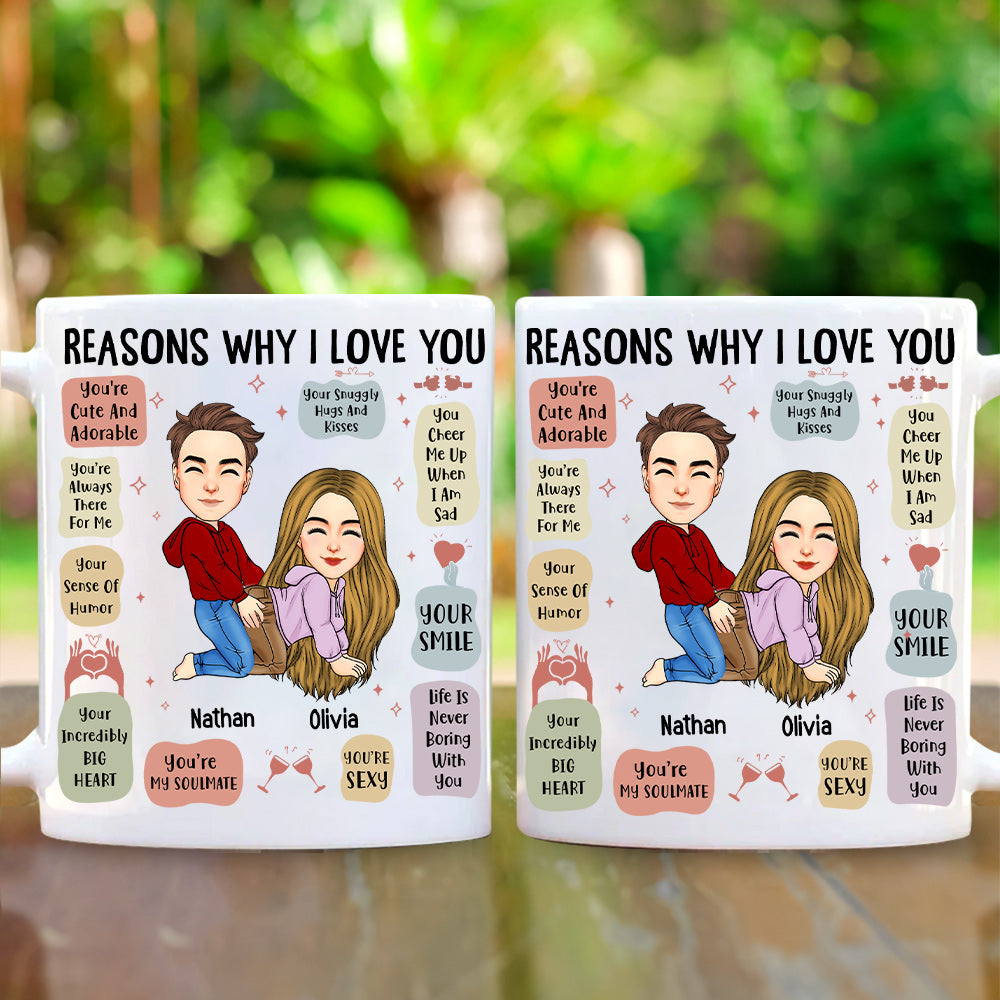 Reasons Why I Love You - Funny Couple Mug - Personalized Gift For Couples NA04 Tu20