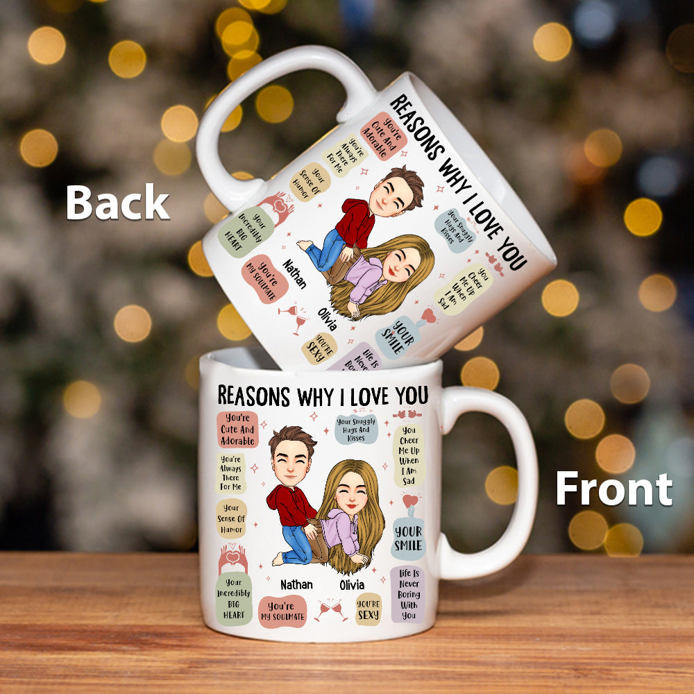 Reasons Why I Love You - Funny Couple Mug - Personalized Gift For Couples NA04 Tu20