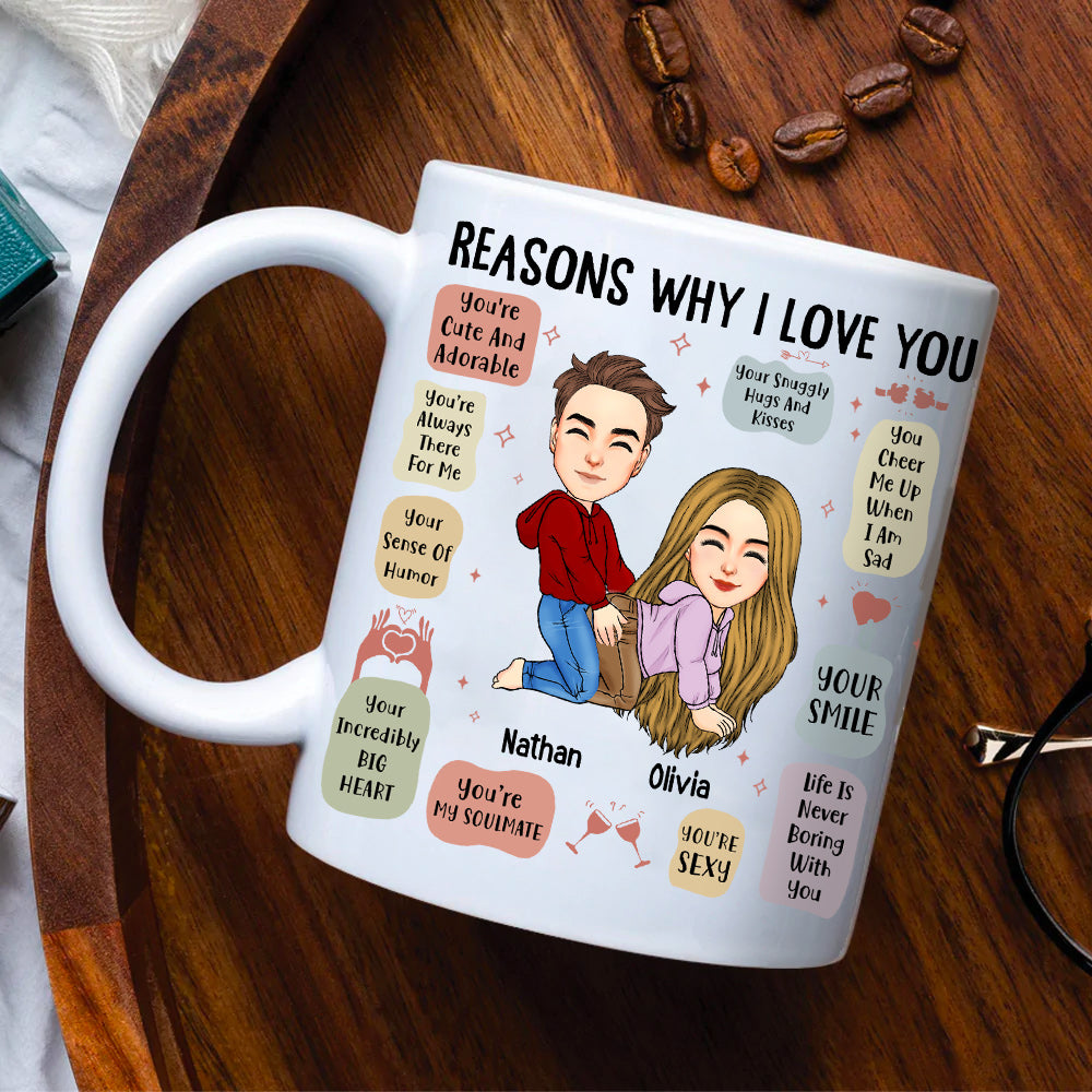 Reasons Why I Love You - Funny Couple Mug - Personalized Gift For Couples NA04 Tu20