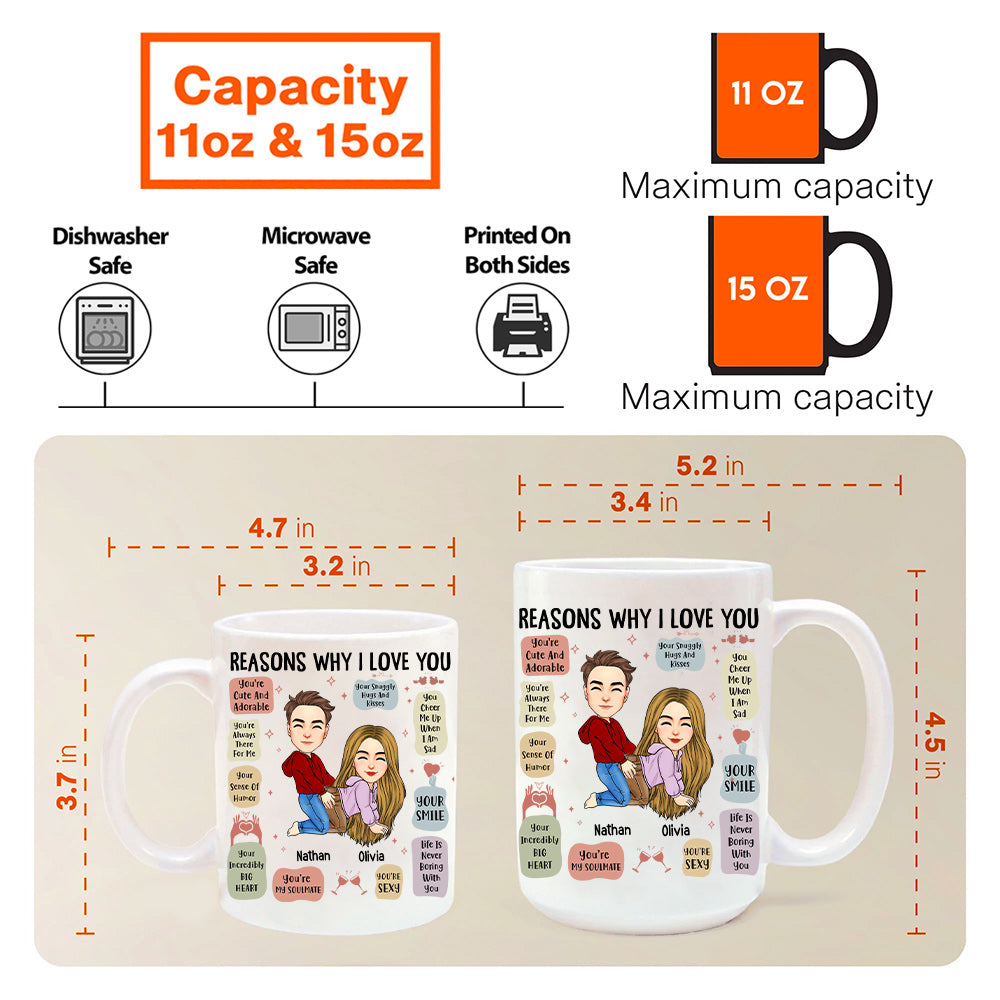 Reasons Why I Love You - Funny Couple Mug - Personalized Gift For Couples NA04 Tu20