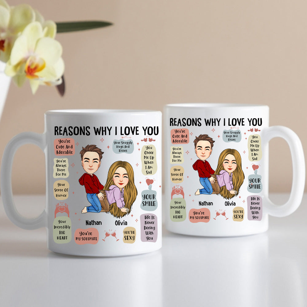 Reasons Why I Love You - Funny Couple Mug - Personalized Gift For Couples NA04 Tu20