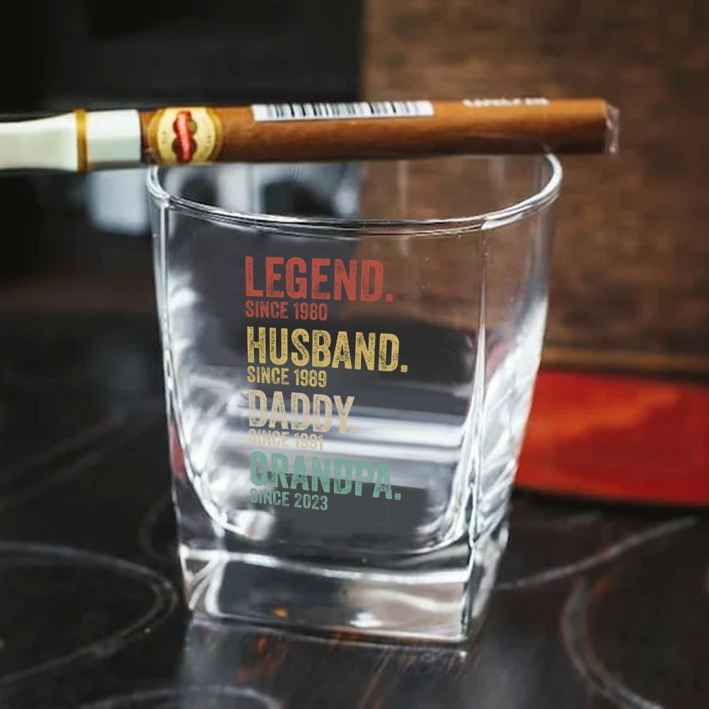 Legend Husband Dad Grandpa Father's Day, Birthday Gift For Dad, Grandpa Decanter Set