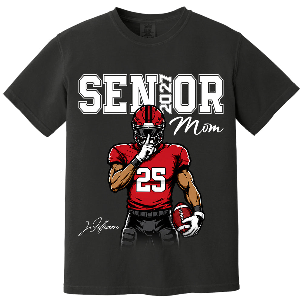 Custom Senior Football Mom Shirt, Senior Night Tee 2027 L0411 VH01
