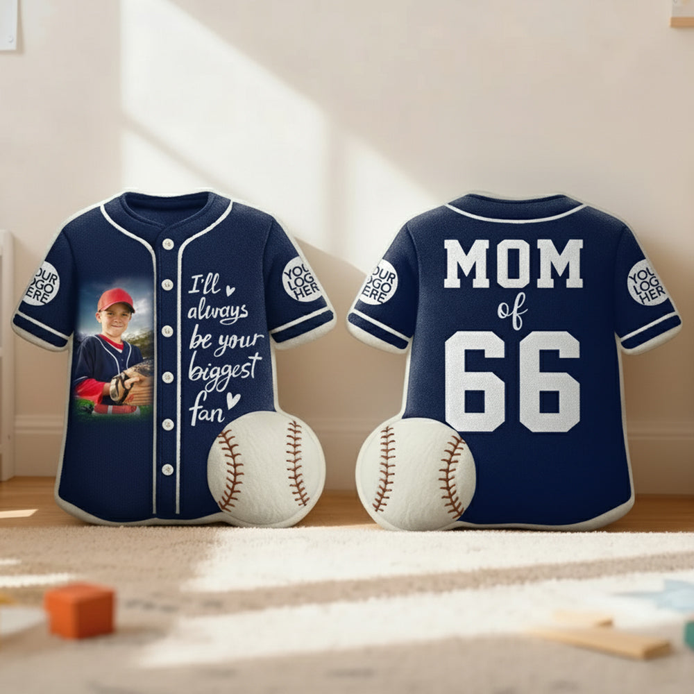 Custom Photo Baseball Game Day Ugly Plush Pillow Gift For Baseball Lovers - Personalized Gift For Baseball Player Hv01