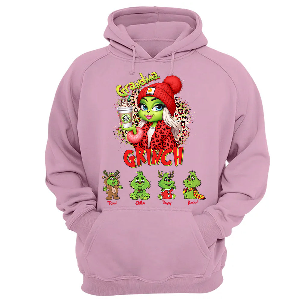 Personalized Christmas Mama Daddy Leopard Kids Name Shirt - My Kids Stole My Heart Gift For Grandma Tu20