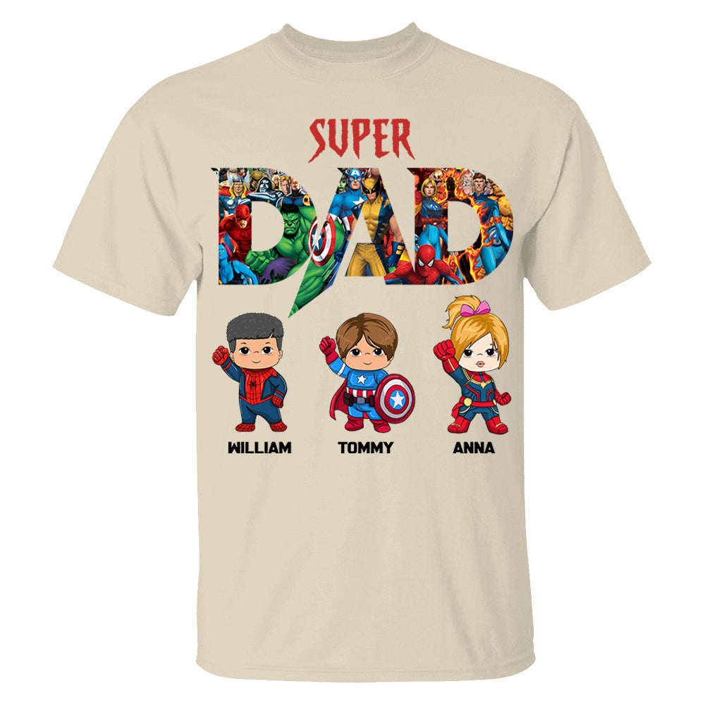 Super Dad, Personalized Shirt, Custom Father's Day Gift 2025 T1807 Li29
