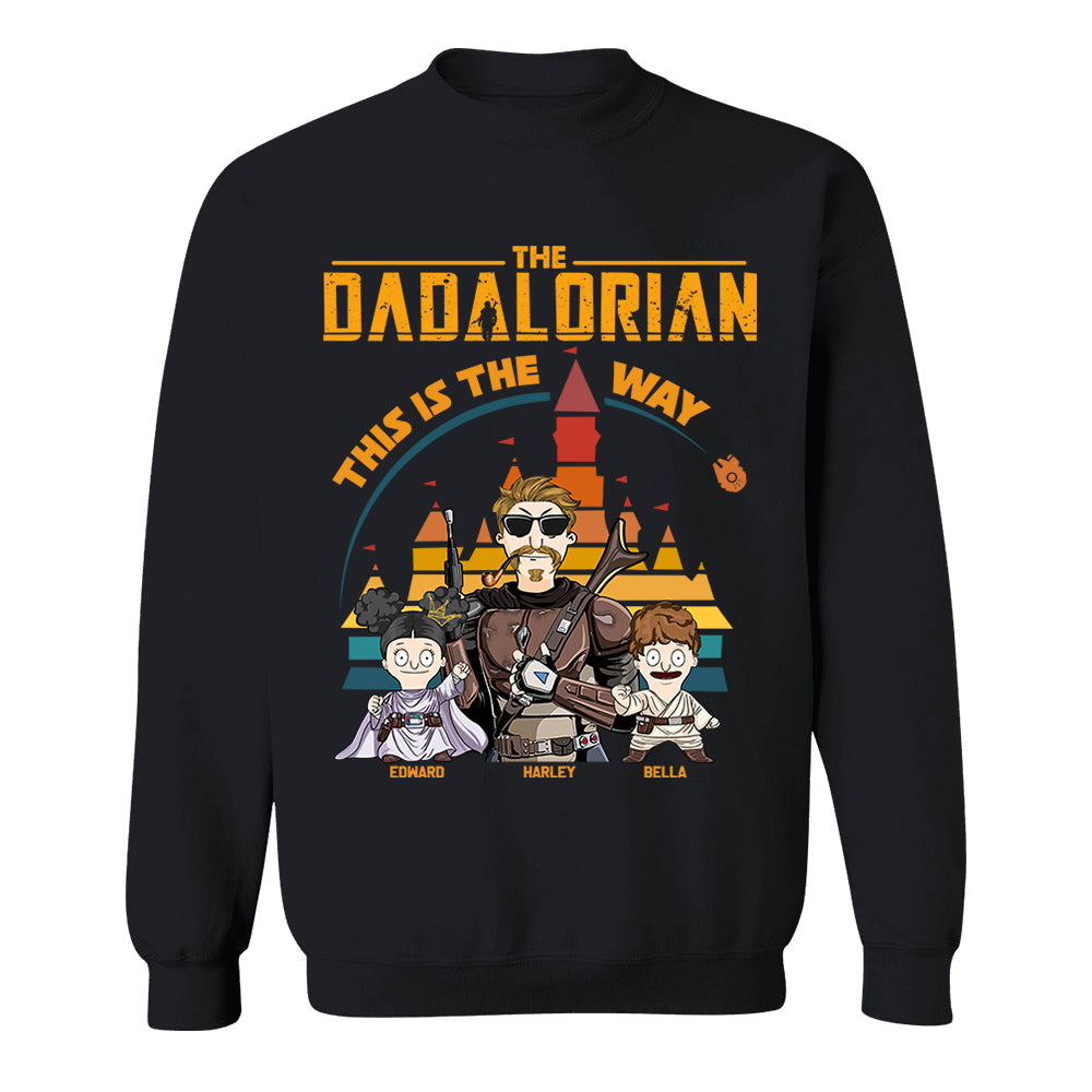 The Dadalorian This Is The Way - Personalized Shirt For Dad - Custom Nickname With Kids Gift New Nh00