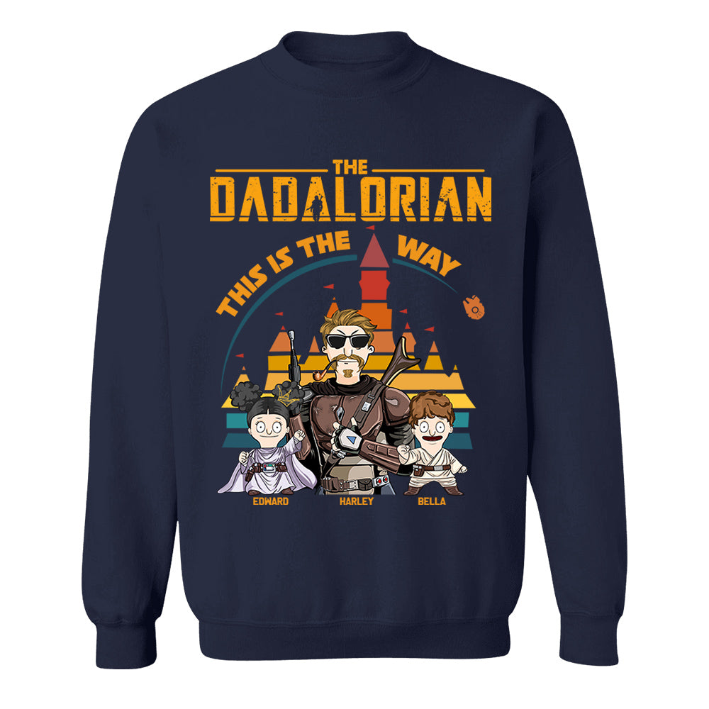 The Dadalorian This Is The Way - Personalized Shirt For Dad - Custom Nickname With Kids Gift New Nh00