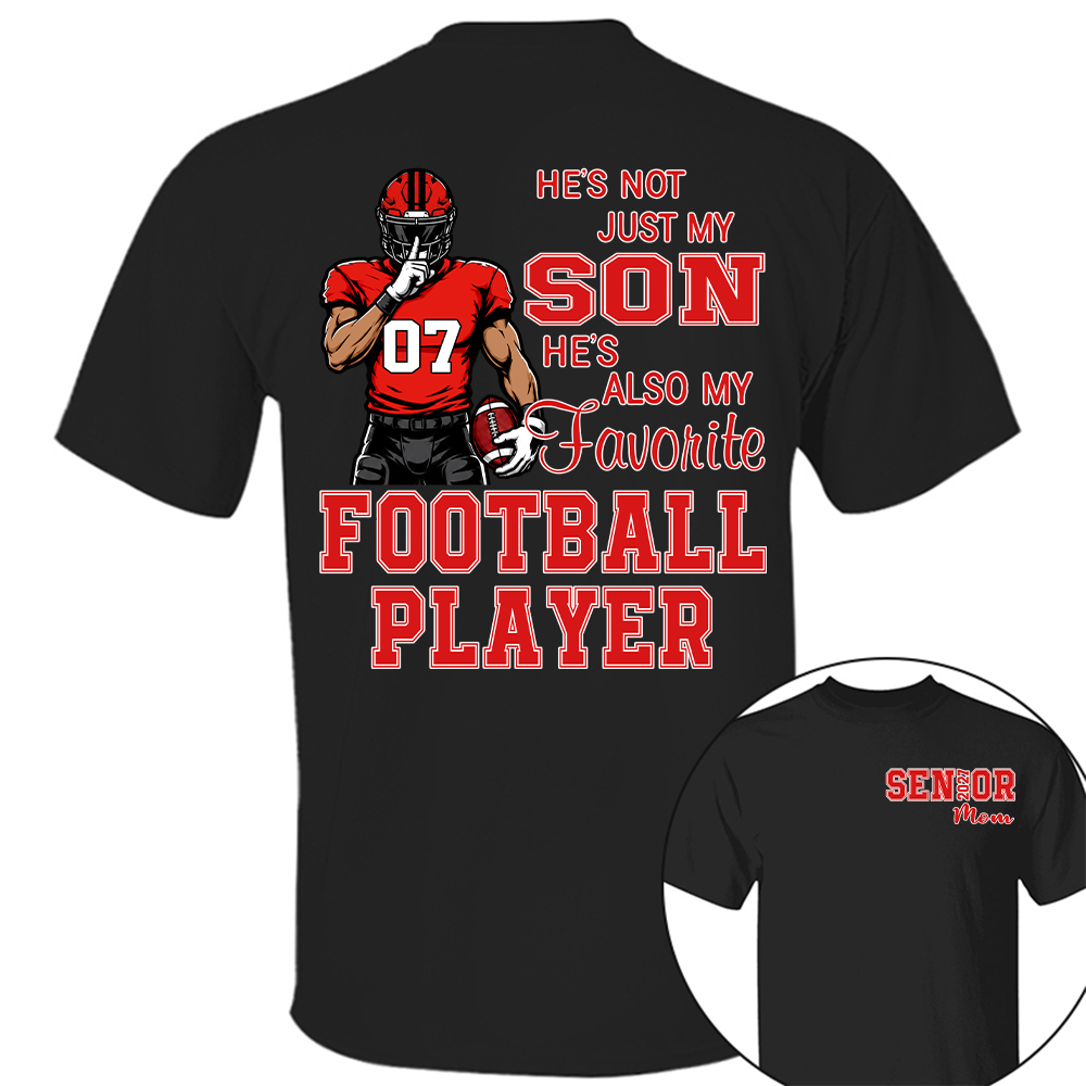 Custom Senior Mom 2027 Football Player Shirt, For Football Lovers L0411 Hv01