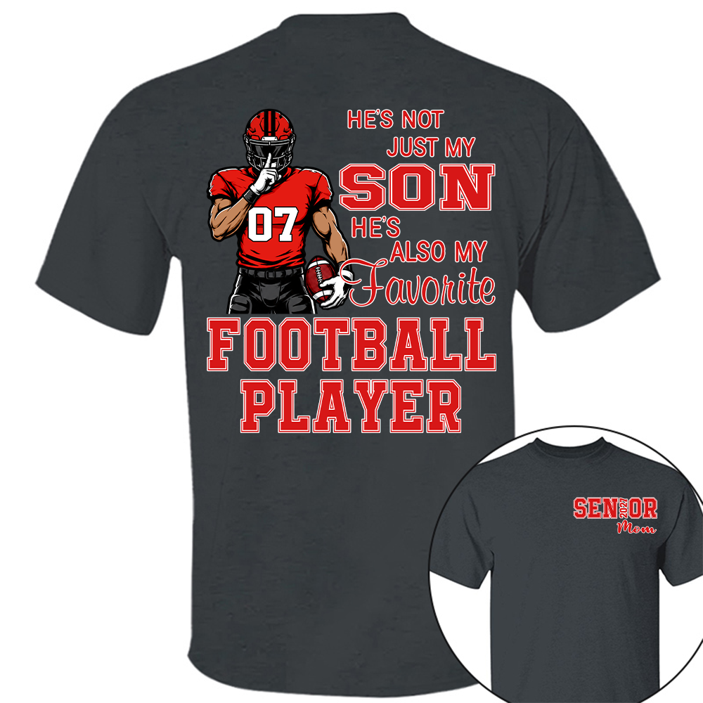 Custom Senior Mom 2027 Football Player Shirt, For Football Lovers L0411 Hv01