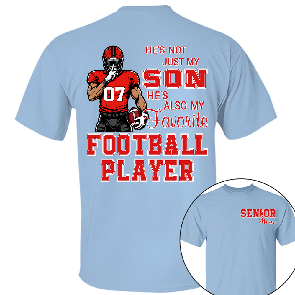 Custom Senior Mom 2027 Football Player Shirt, For Football Lovers L0411 Hv01