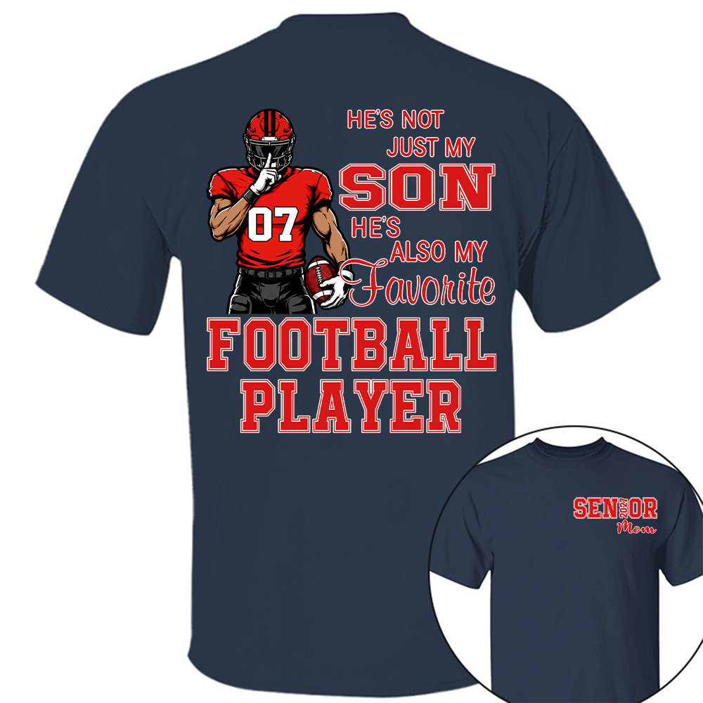 Custom Senior Mom 2027 Football Player Shirt, For Football Lovers L0411 Hv01