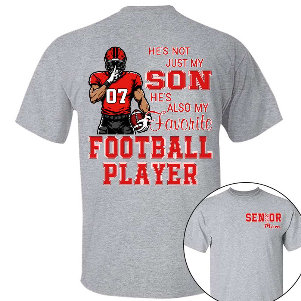 Custom Senior Mom 2027 Football Player Shirt, For Football Lovers L0411 Hv01