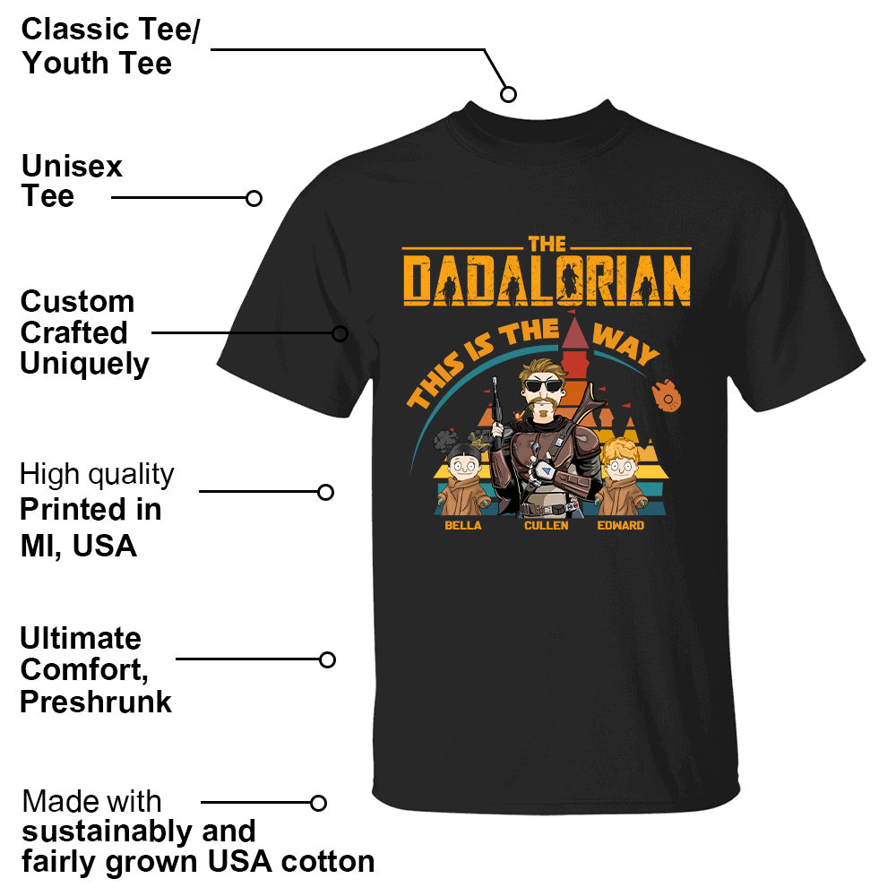 The Dadalorian This Is The Way - Personalized Shirt For Dad Mom Pt99