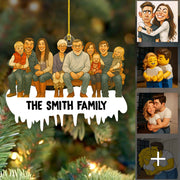 Personalized Funny Comic Style Photo Acrylic Ornametn Gift For Christmas Gift For Family Member Do99