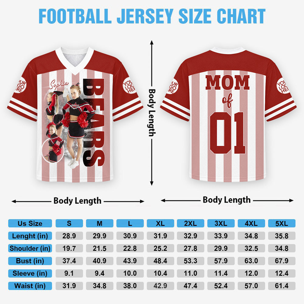 Personalized Cheer Family Jersey with Photo, Name & Number - Personalized Gift For Cheerleader A2110 Pt99