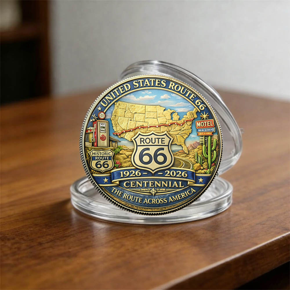 Custom Car's Photo Commemorative Coin - Celebrate U.S. Route 66 Centennial Commemorative Coin A2110 Pt99