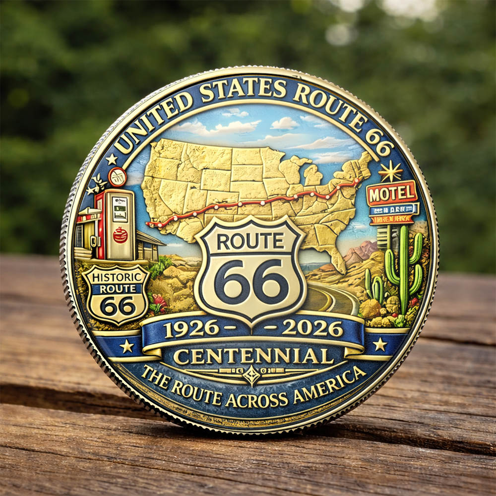 Custom Car's Photo Commemorative Coin - Celebrate U.S. Route 66 Centennial Commemorative Coin A2110 Pt99