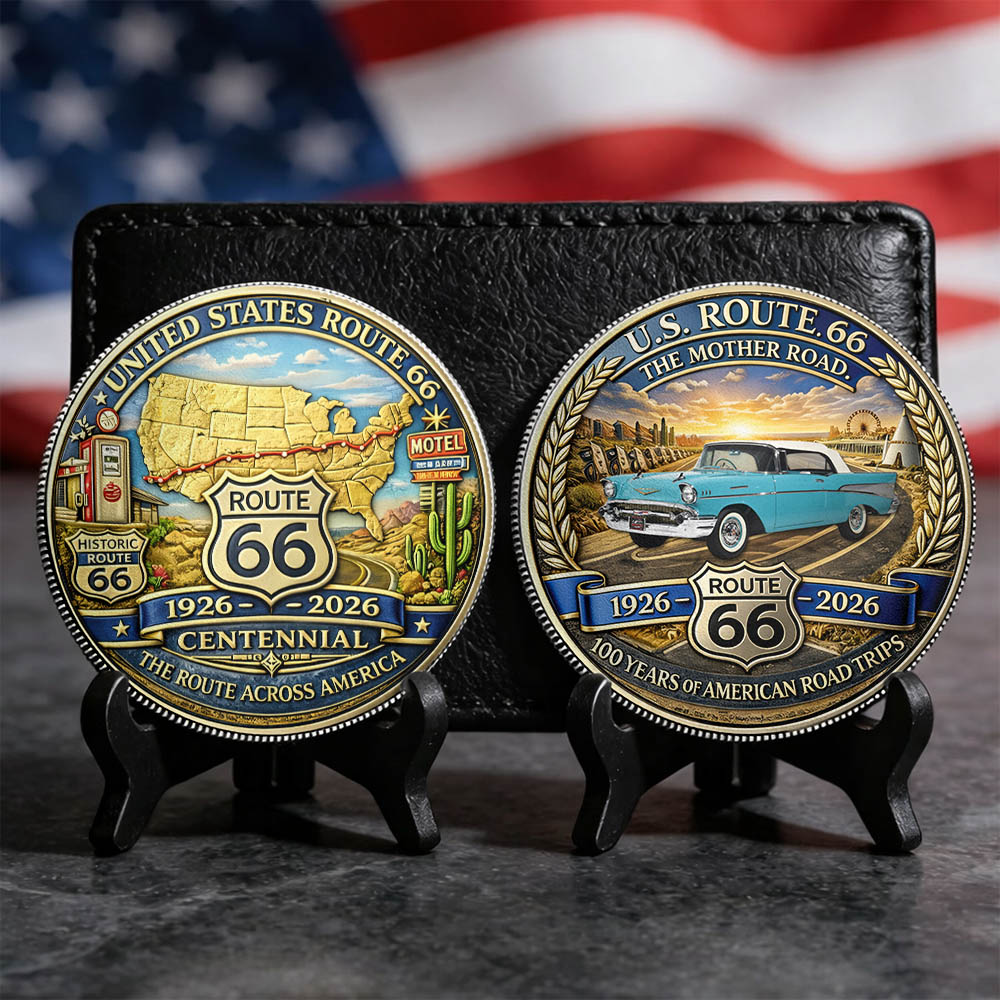 Custom Car's Photo Commemorative Coin - Celebrate U.S. Route 66 Centennial Commemorative Coin A2110 Pt99