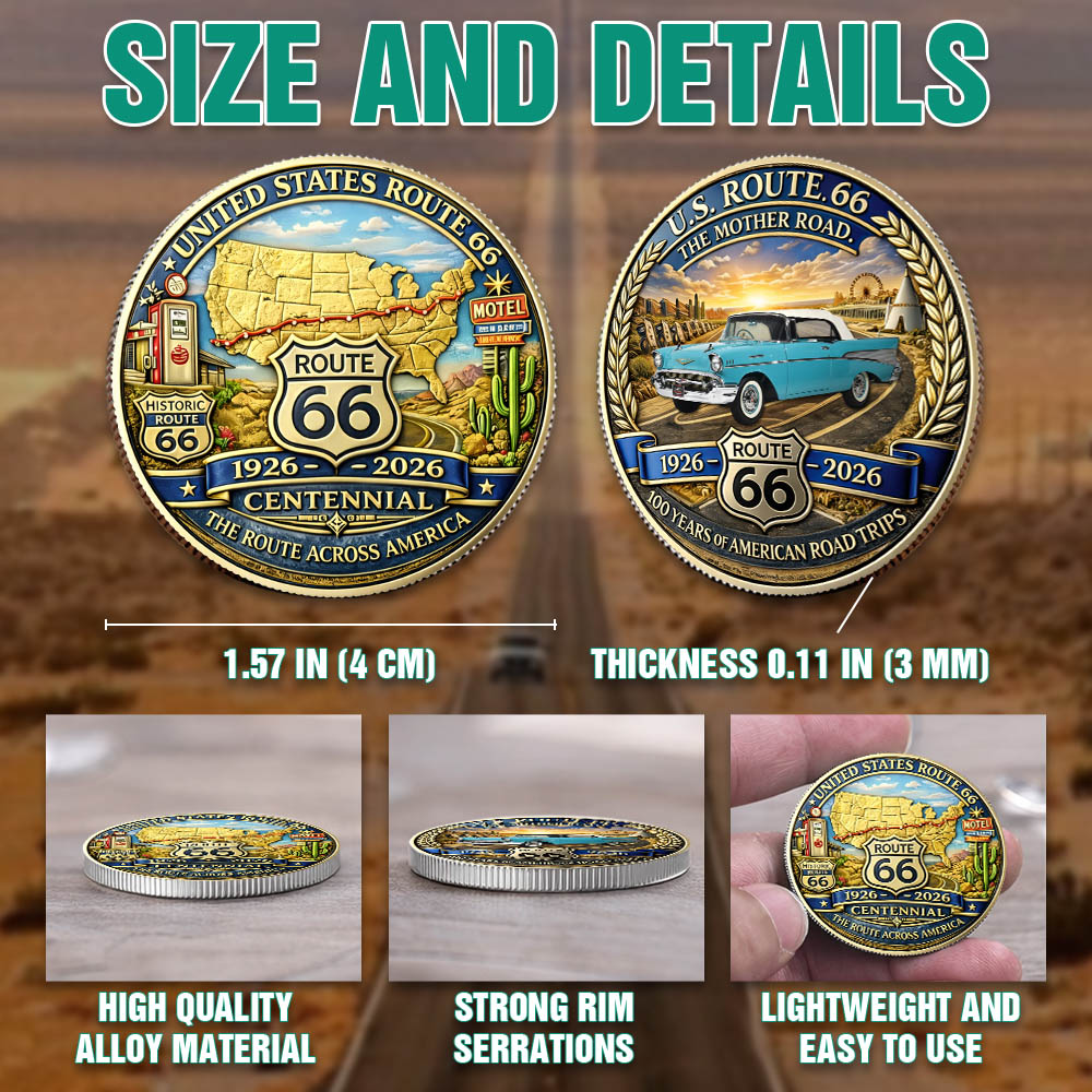Custom Car's Photo Commemorative Coin - Celebrate U.S. Route 66 Centennial Commemorative Coin A2110 Pt99