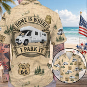 Home is Where I Park It, Personalized Camping Car Photo Hawaiian Shirt, Gift For Camping Lovers Friends Family MI209 Nh00