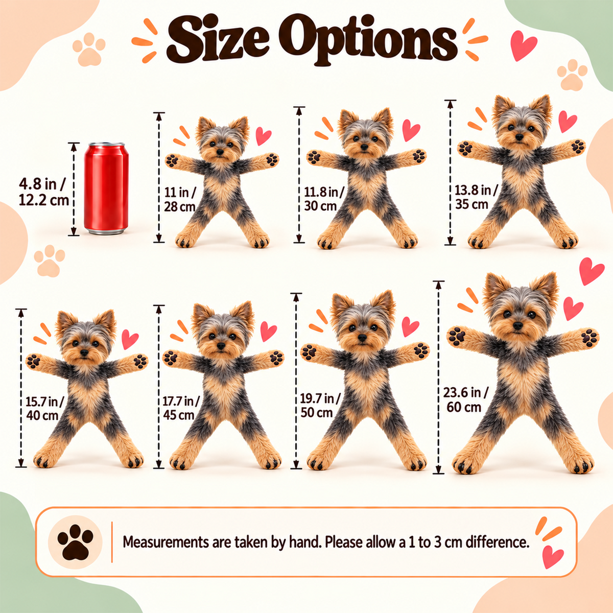 Personalized Yorkshire Terrier Photo Pet Squishy Toy Poseable Plush Doll, Funny Gift For Dog Mom, Dad, Pet Lover T1807 T24 TL06