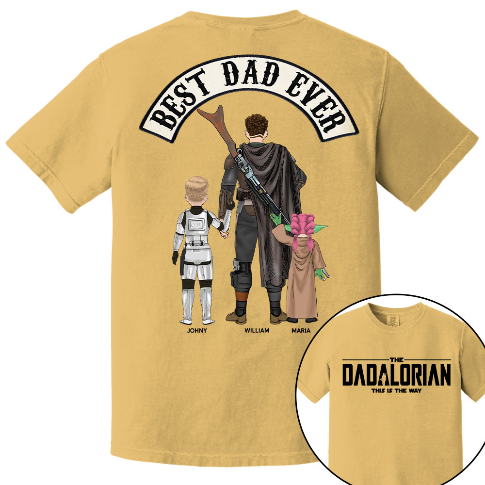 Best Dad Ever - The Dadalorian Personalized Shirt Gift For Dad - Custom Father's Day Gift Tu20