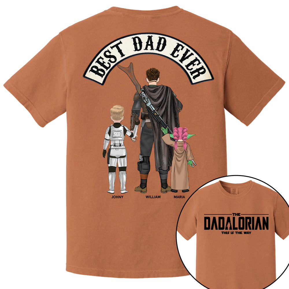 Best Dad Ever - The Dadalorian Personalized Shirt Gift For Dad - Custom Father's Day Gift Tu20