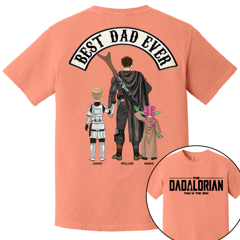 Best Dad Ever - The Dadalorian Personalized Shirt Gift For Dad - Custom Father's Day Gift Tu20