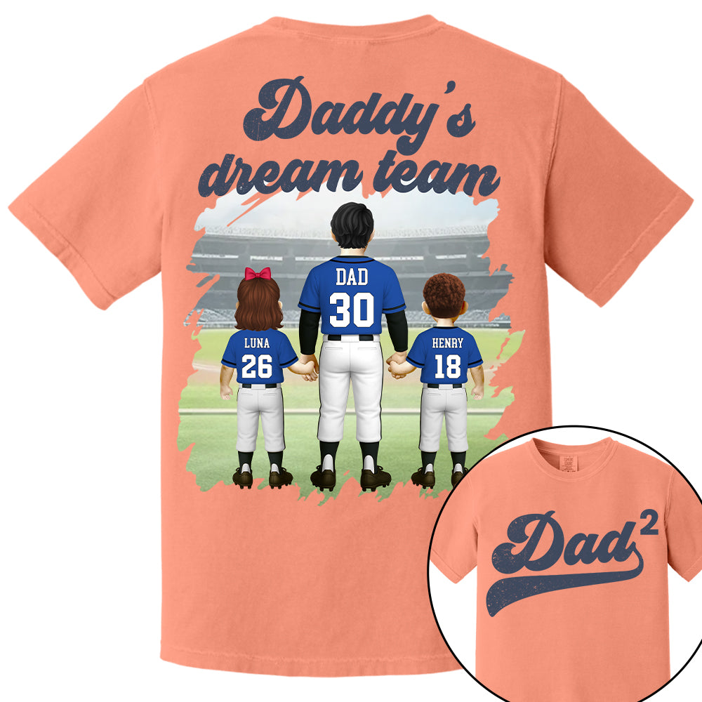 We Hit A Homerun Scoring You As Our Dad, Personalized Baseball Shirt For Dad Grandpa A2110 Hv01