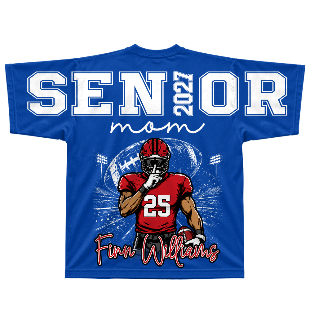 Custom 2027 Senior Football Mom Sweatshirt, Sports Mama Hoodie For Football Lovers L0411 Hv01