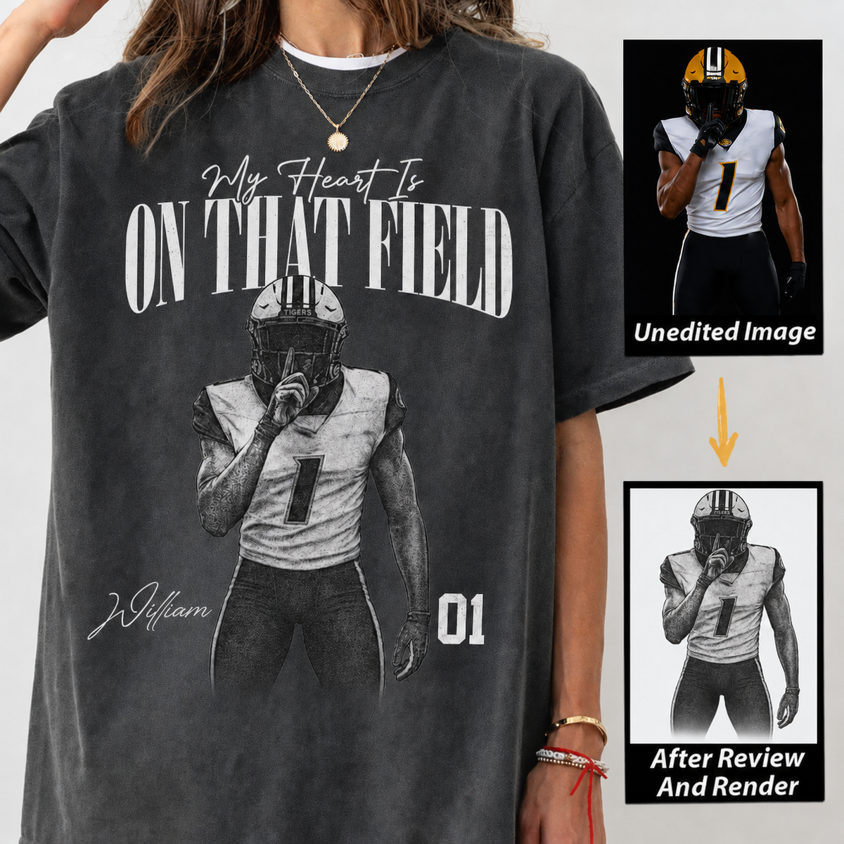 I'll Always Be Your Biggest Fan - Washed Tee Retro Bootleg Shirt For Football Players NA04