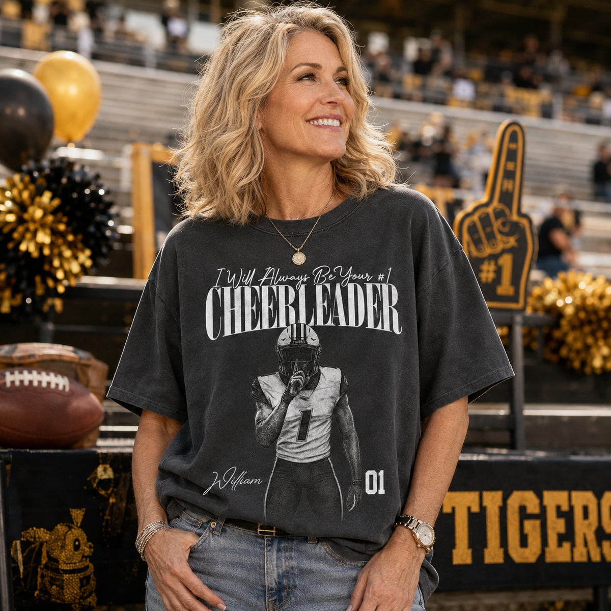 I'll Always Be Your Biggest Fan - Washed Tee Retro Bootleg Shirt For Football Players NA04