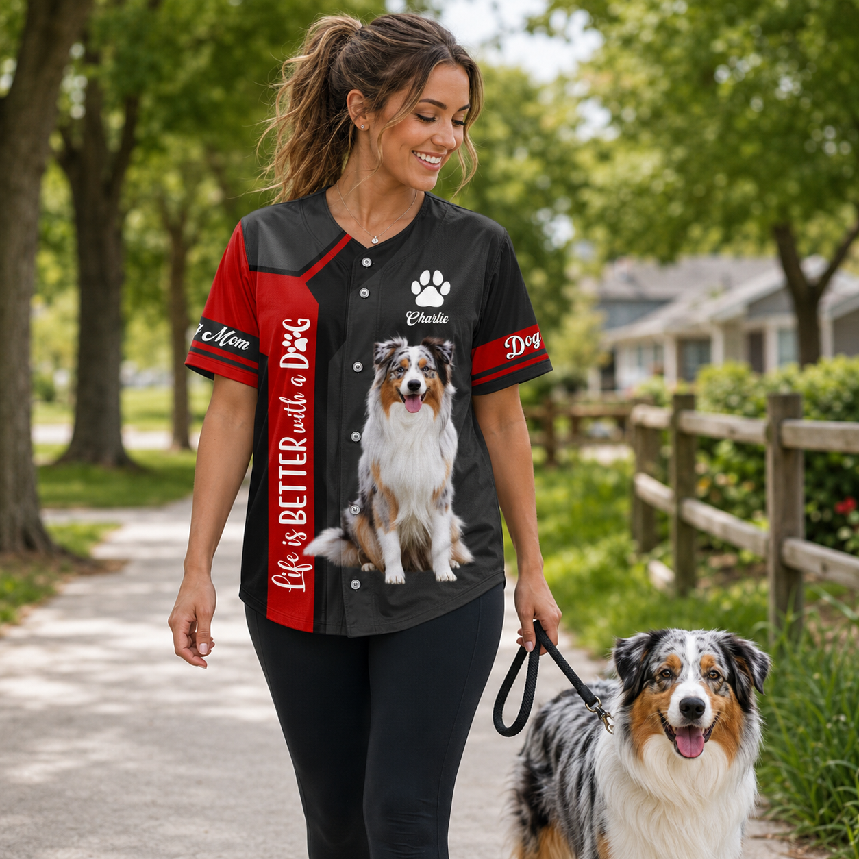 Life Is Better With A Dog, Personalized Baseball Jersey, Custom Photo Dog Mom Dog Dad Shirt, Gift For Dog Lover T1807