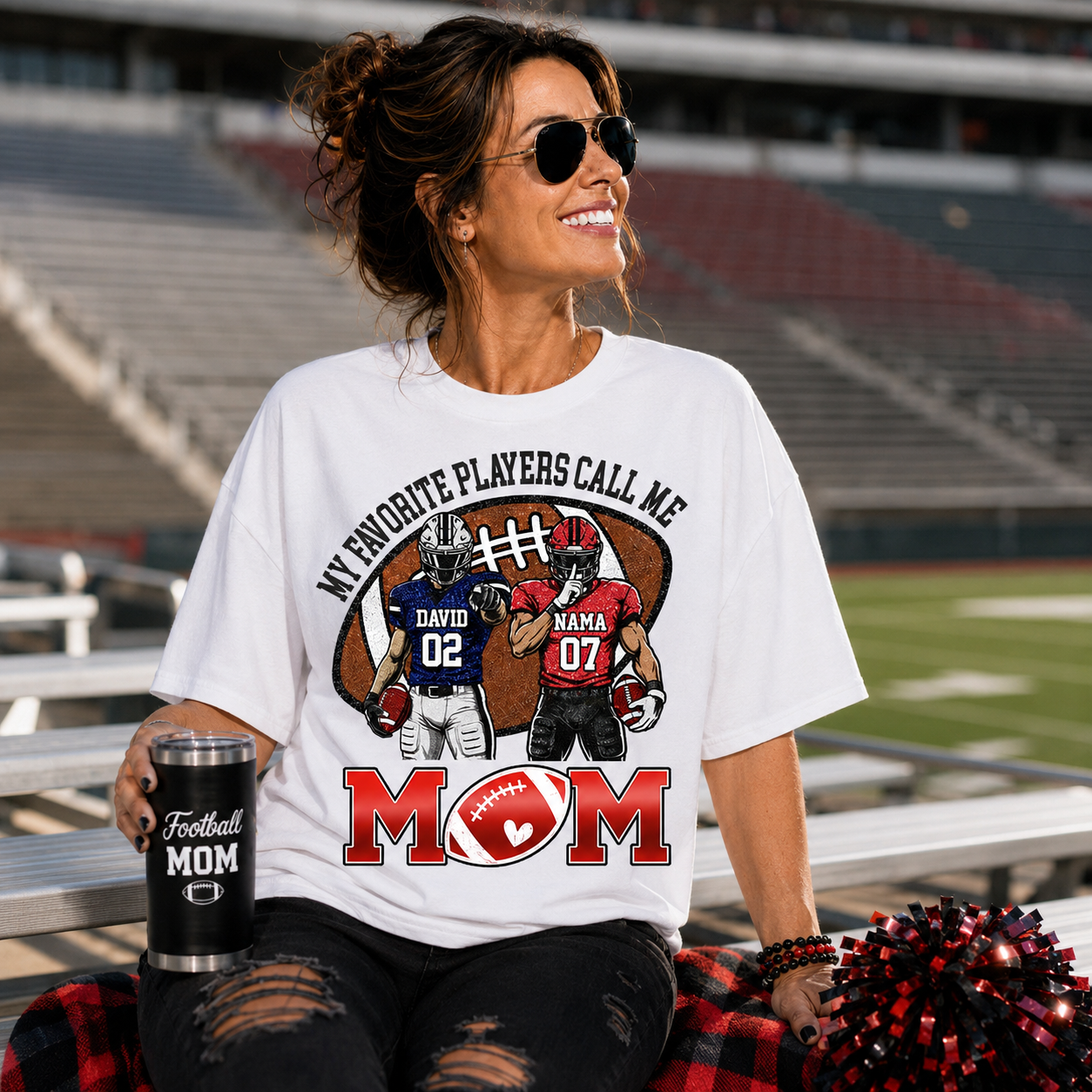 Personalized My Favorite Players Call Me Mom Shirt, Custom Sports Mom Gameday Shirt T1807 T24