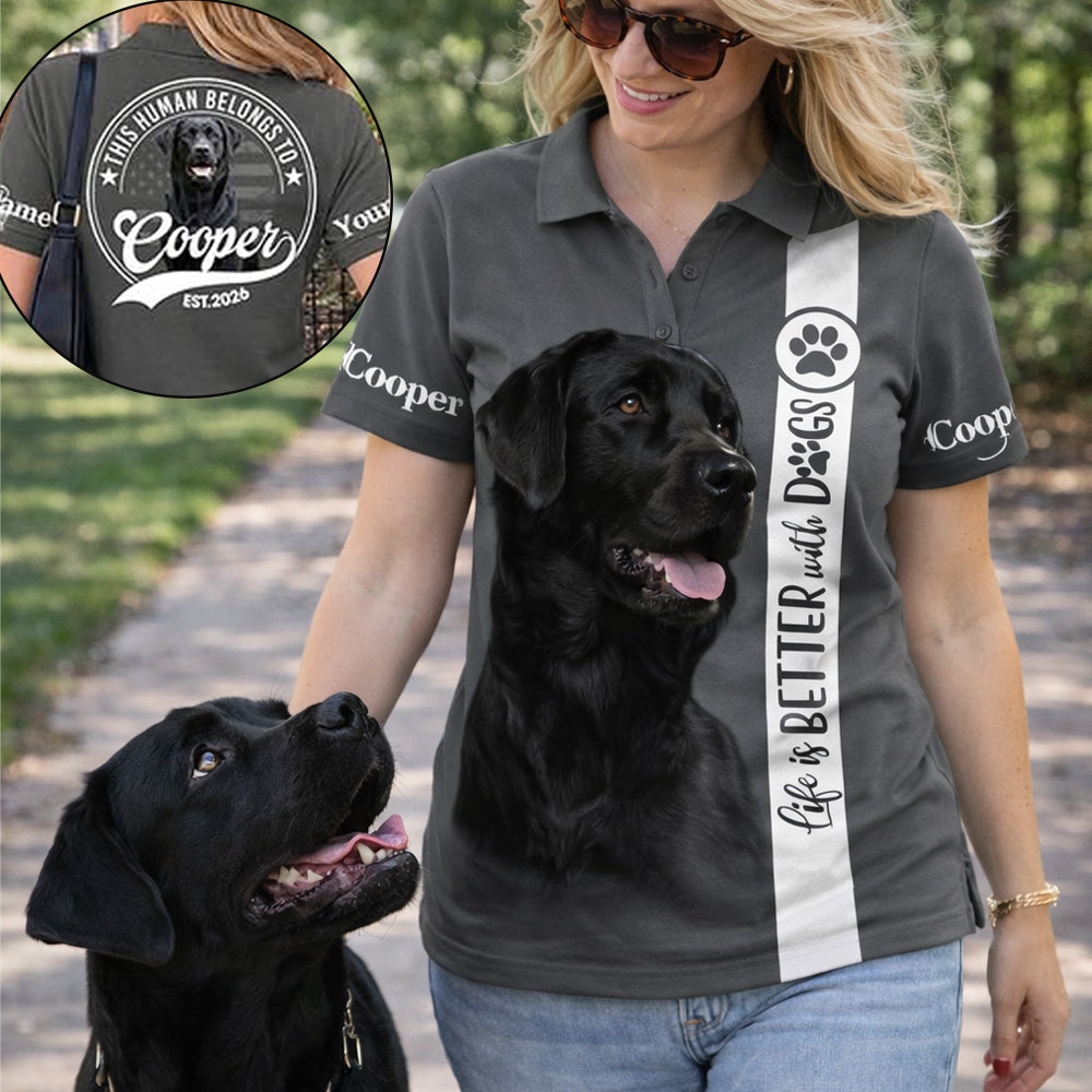 Life Is Better With A Dog, Personalized Shirt, Custom Photo Gift For Dog Lover T1807