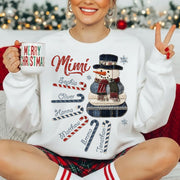 I Love Being Grandma Shirt - Personalized 2D Denim Patchwork Snowman Sweatshirt For Grandmas NA04