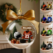 Personalized Hockey Transparent Ornament - Gift For Hockey Lovers T1807