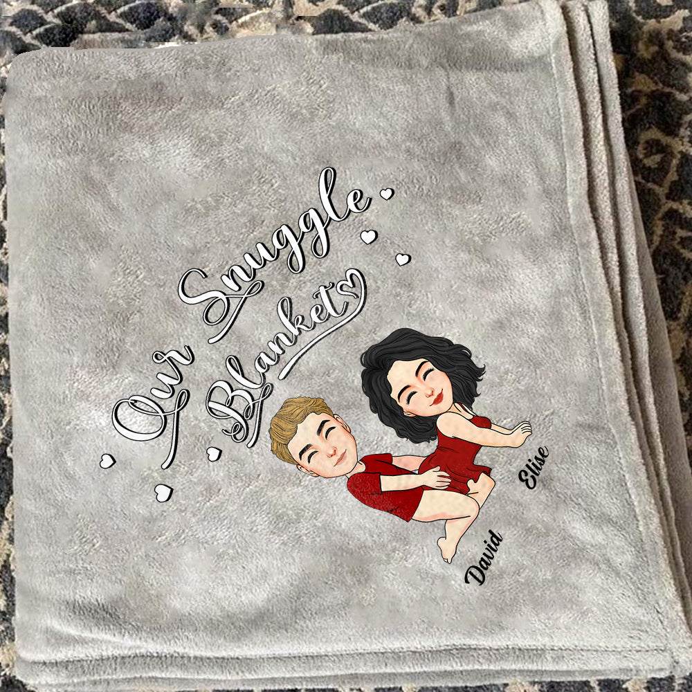 Our Snuggle Blanket - Gift For Couples, Anniversary, Birthday Gift - Personalized Custom Fleece Blanket