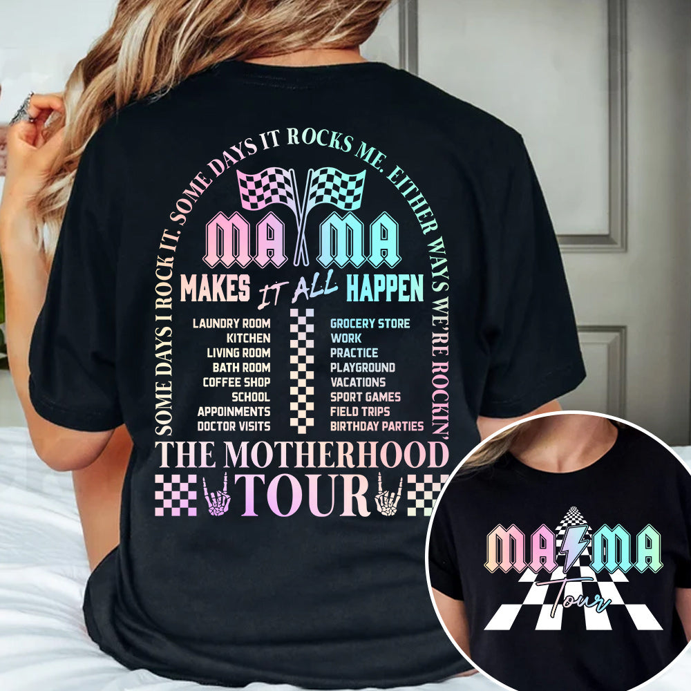 The Motherhood Tour Shirt, Some Days I Rock It, Lighting Bold Mama Funny Tour Shirt For Mother's Day