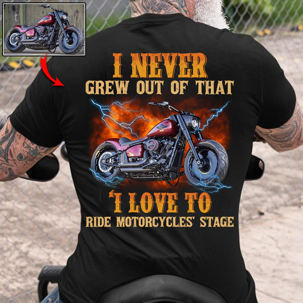 Loving to Ride Motorcycles Shirt - Personalized Upload Vehicle Photo For Biker A2110