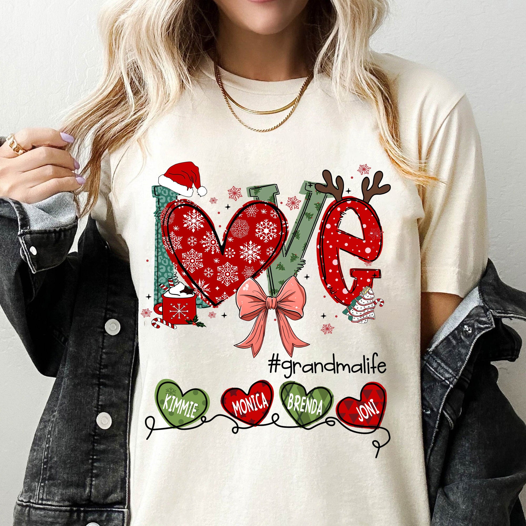 Love Grandma Life Christmas Custom Shirt