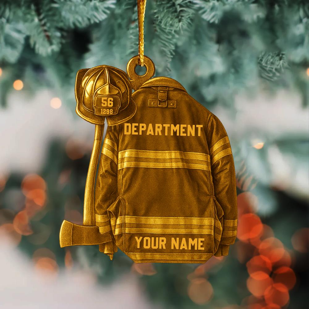 Proud Firefighter Personalized Ornament Gift For Firefighter Fireman New
