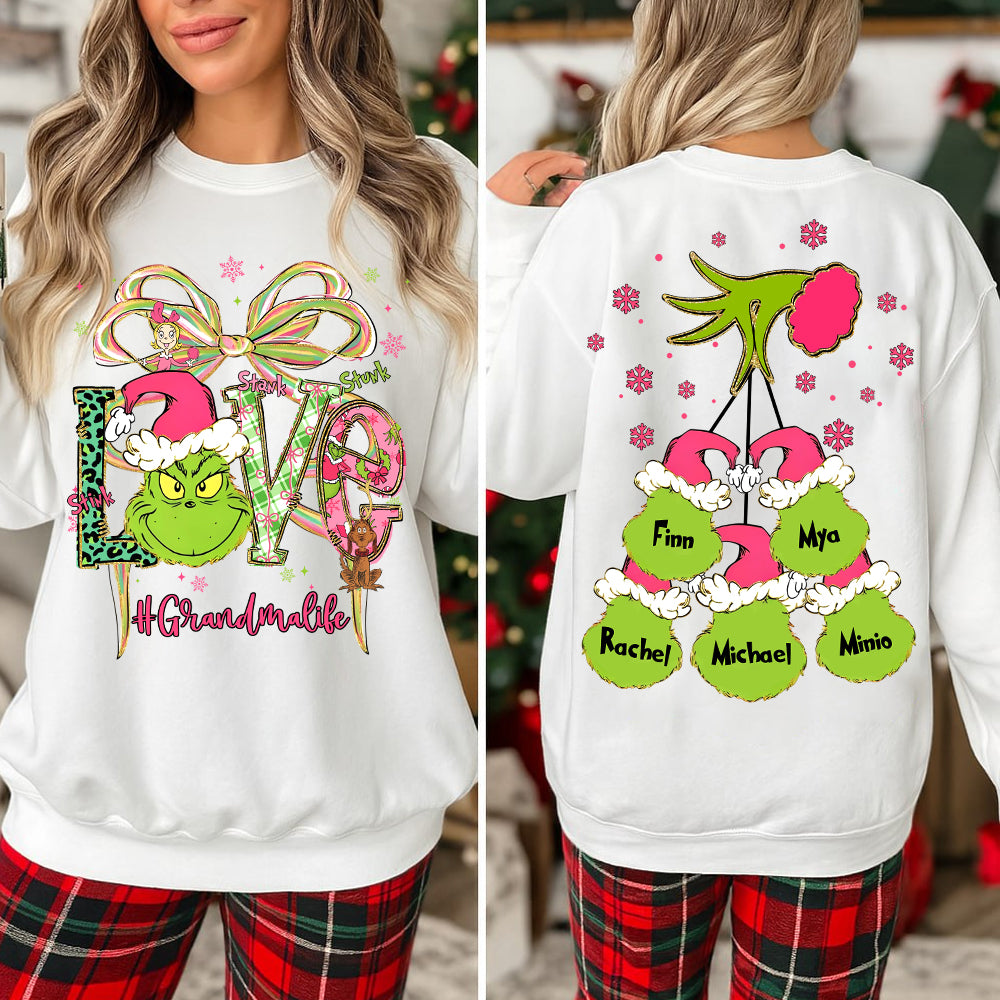 Grandma Christmas Sweatshirt - Personalized Gifts For Holly Jolly Xmas NA04