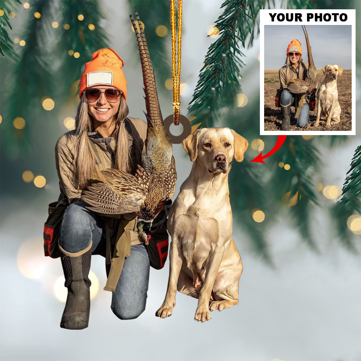 Personalized Photo Wildlife Hunting Turkey Ornament - Personalized Hunting Christmas Ornaments Gift For Hunting Lovers - Hunting Christmas Ornaments Gift For Hunter