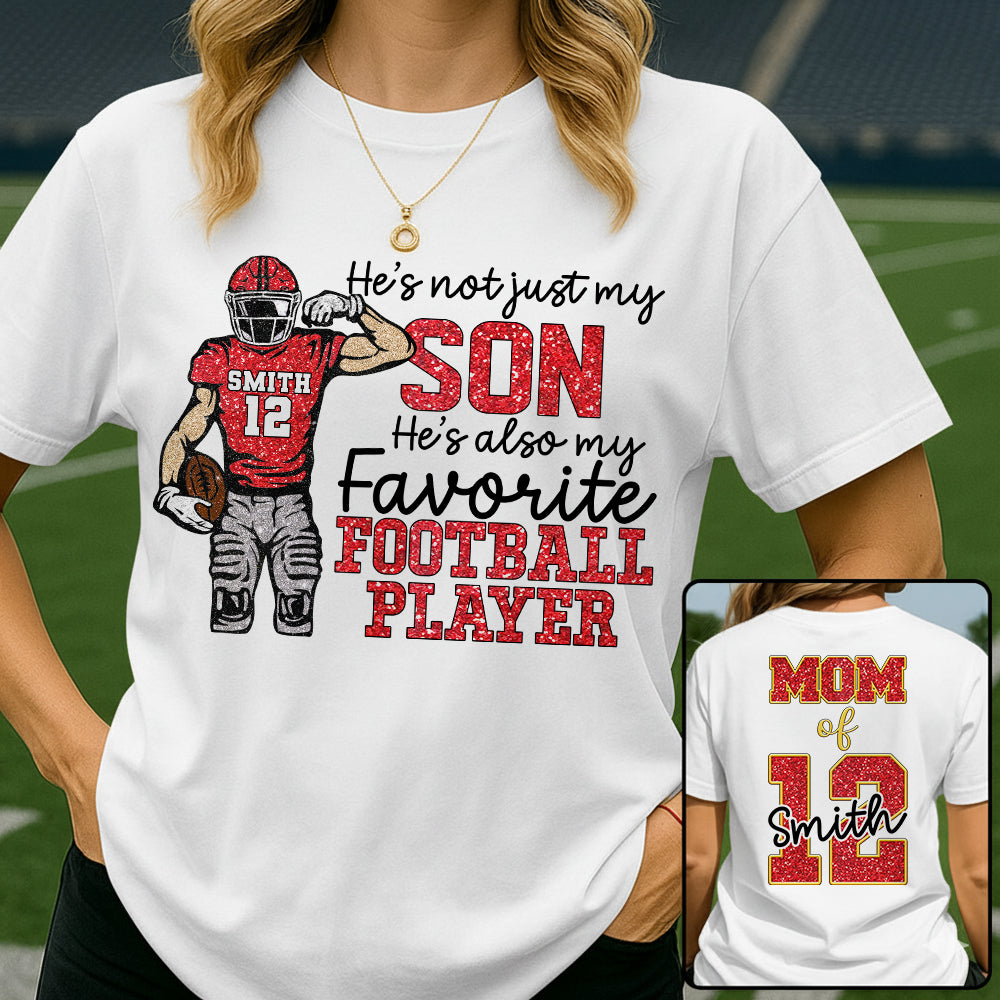 He’s Not Just My Grandson He’s Also My Fav Football Player, Custom Football For Football Family Game Day Shirt T18 VH01