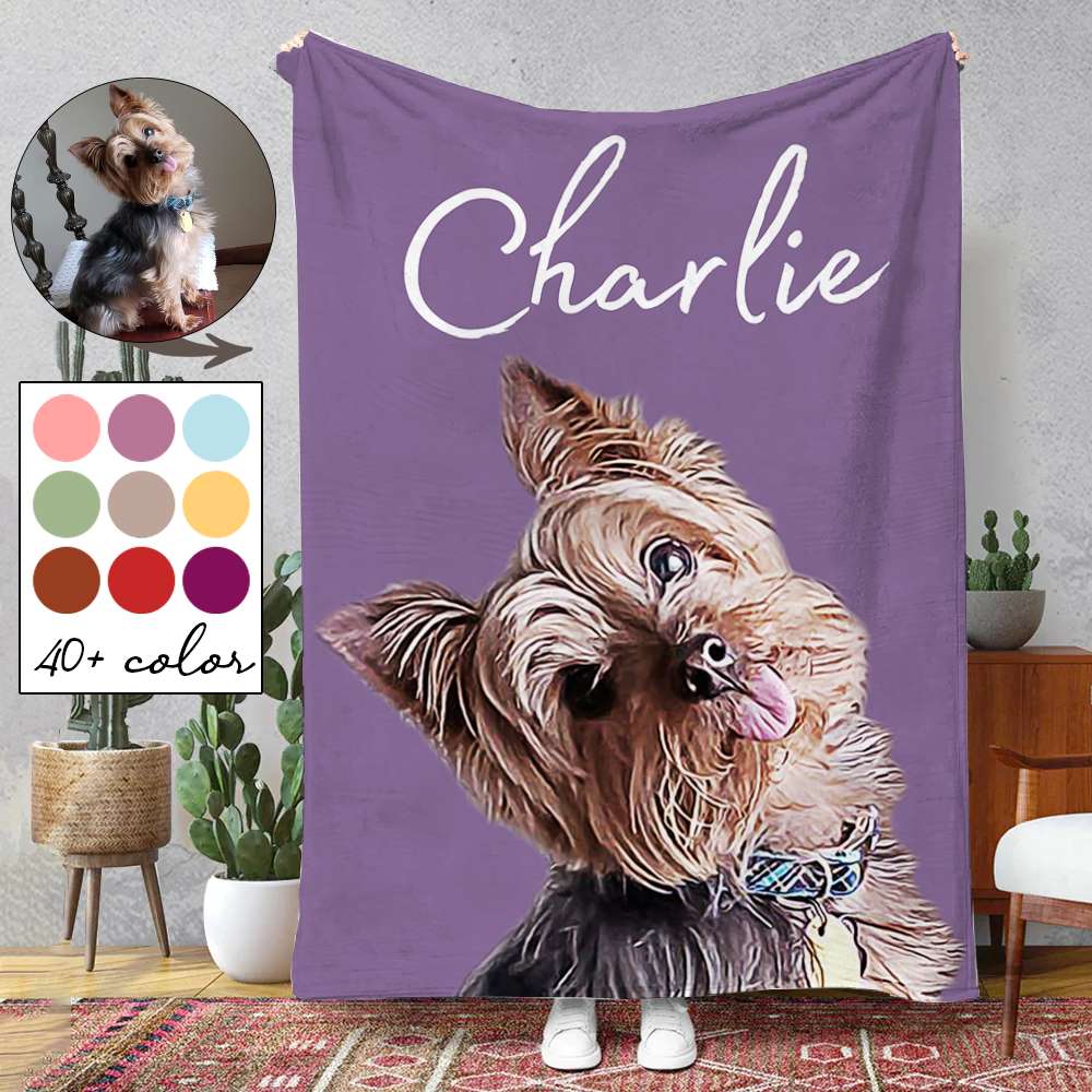Yorkshire Terrier - Upload Your Photo Blanket For Dog Lovers - Custom Photo Pet