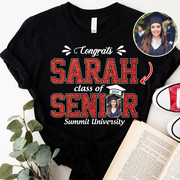 Custom Name Congratulation Graduation Shirt, Custom Photo Senior 2025 Shirt, Class of 2025 Shirt, Personalized Shirt For Graduation