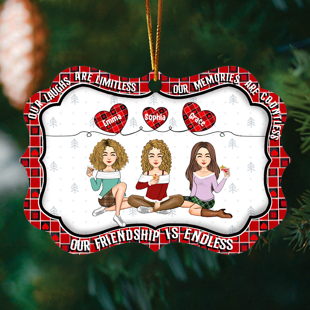 Our Friendship Is Endless - Personalized Ornament Na02